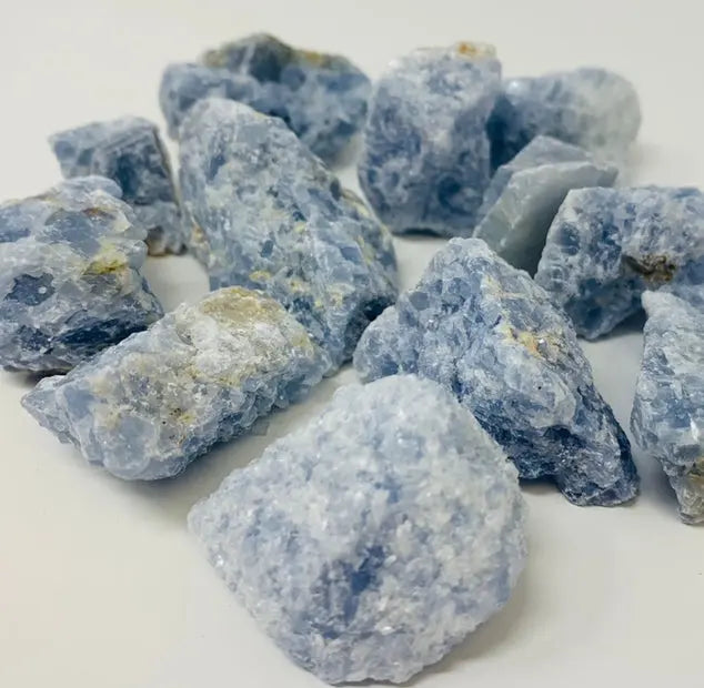 Celestite Rough Natural Crystals by the pound - ZenMeGifts