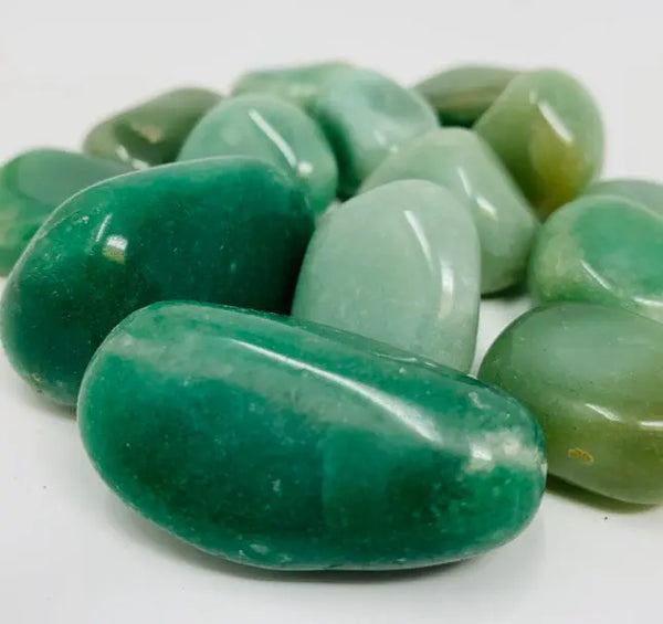 Green Quartz Tumbled Natural Crystals by the pound - ZenMeGifts