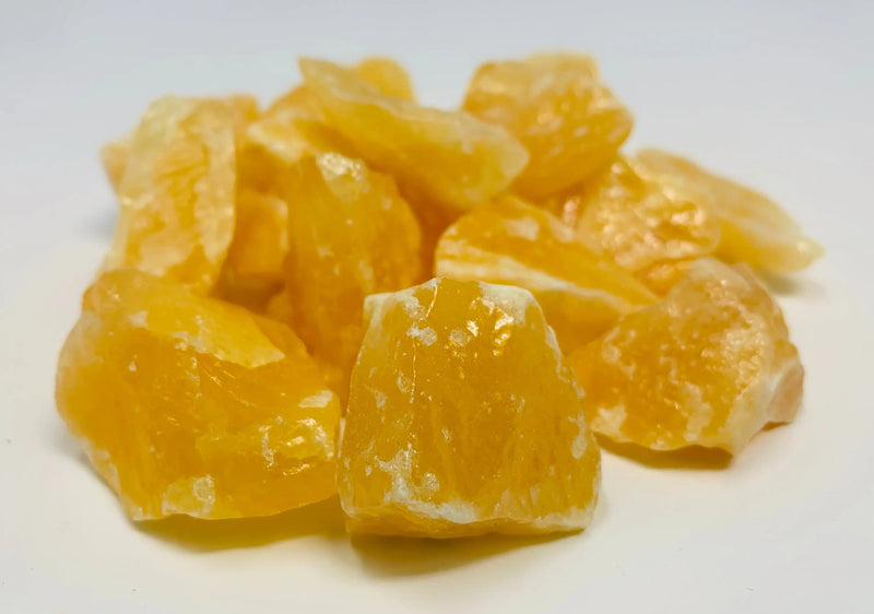 Orange Calcite Rough Natural Crystals by the pound - ZenMeGifts