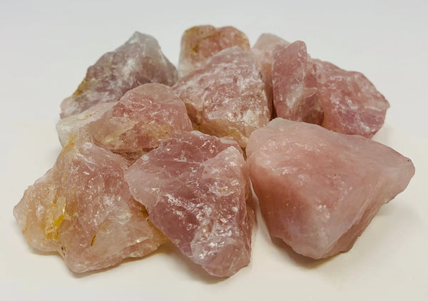 Rose Quartz Rough Natural Crystals by the pound - ZenMeGifts