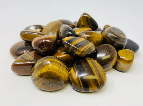 Tigers Eye Tumbled Natural Crystals by the pound ZenMeGifts